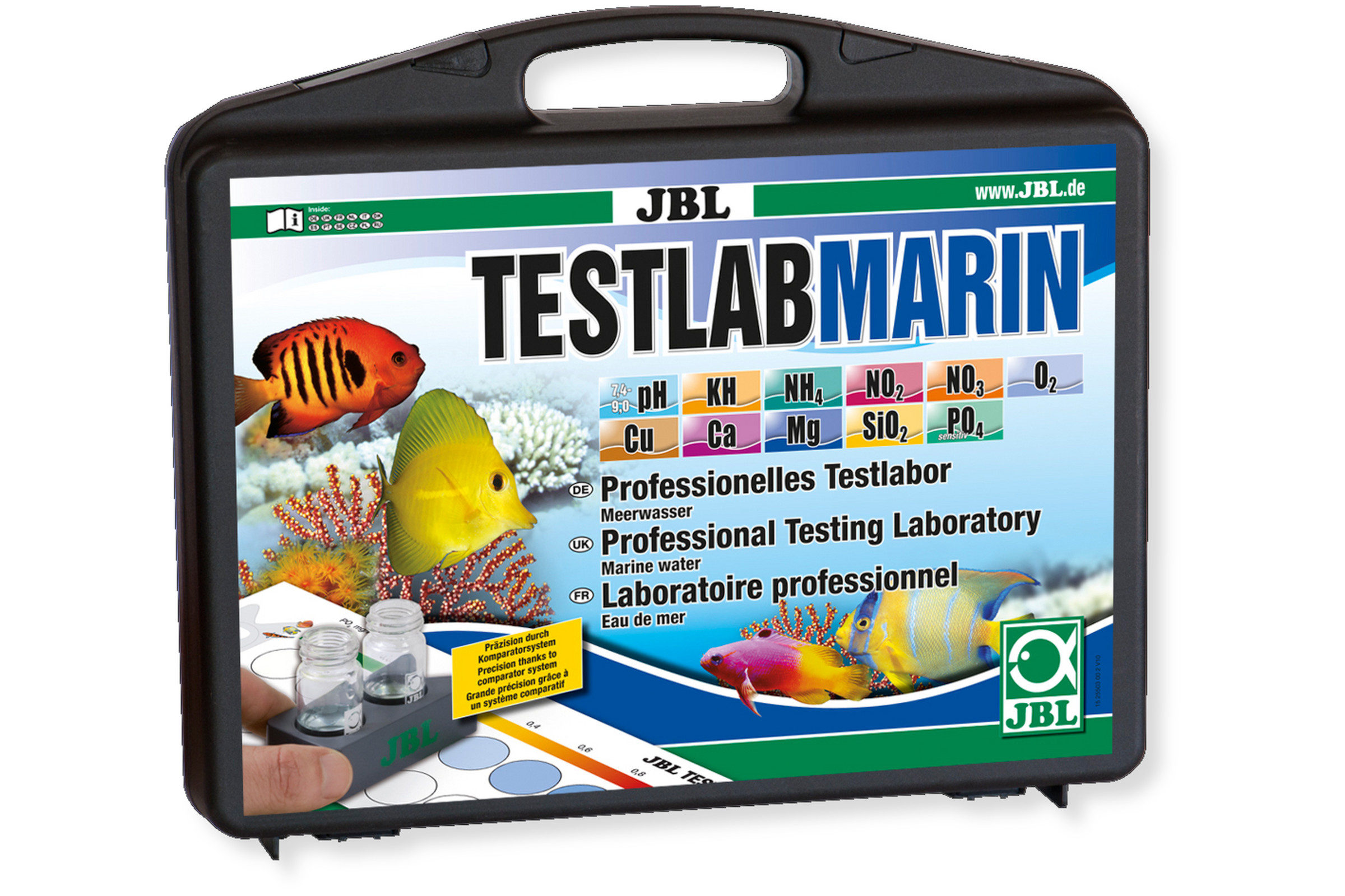 JBL PROAQUATEST LAB Marin, Testkoffer, Wassertests für Meerwasser